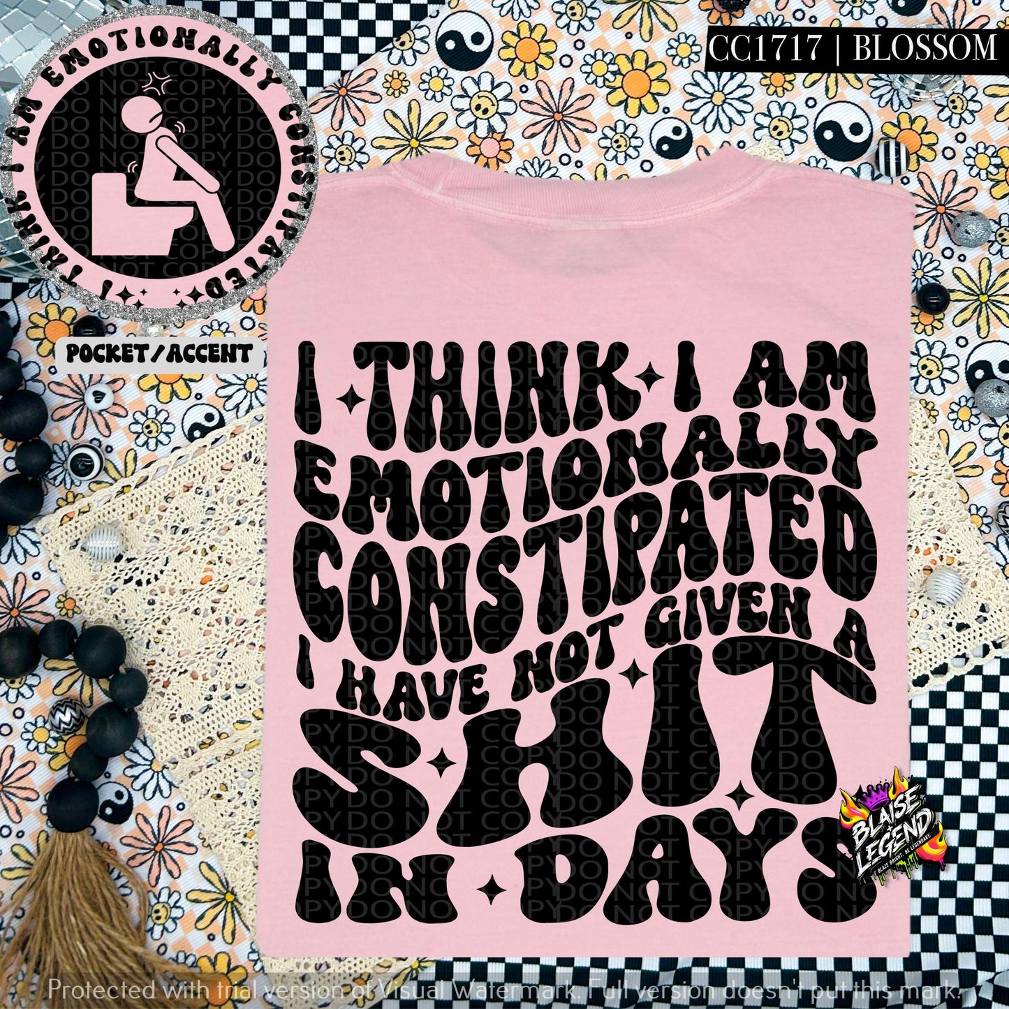 Emotionally Constipated T-Shirt – Funny Oversized Comfort Colors Tee