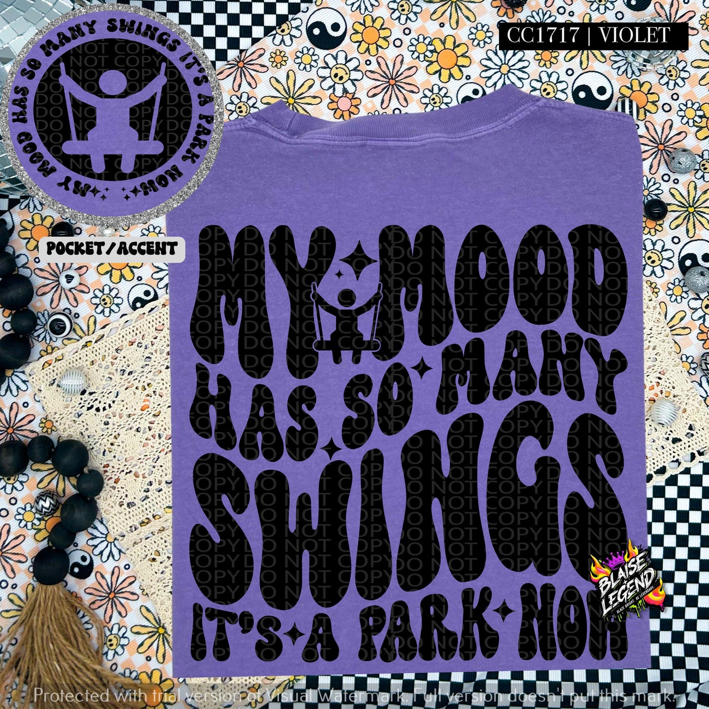 My Mood Has So Many Swings, It’s a Park Now Tee – Comfort Colors, Oversized Fit, Funny Statement Shirt