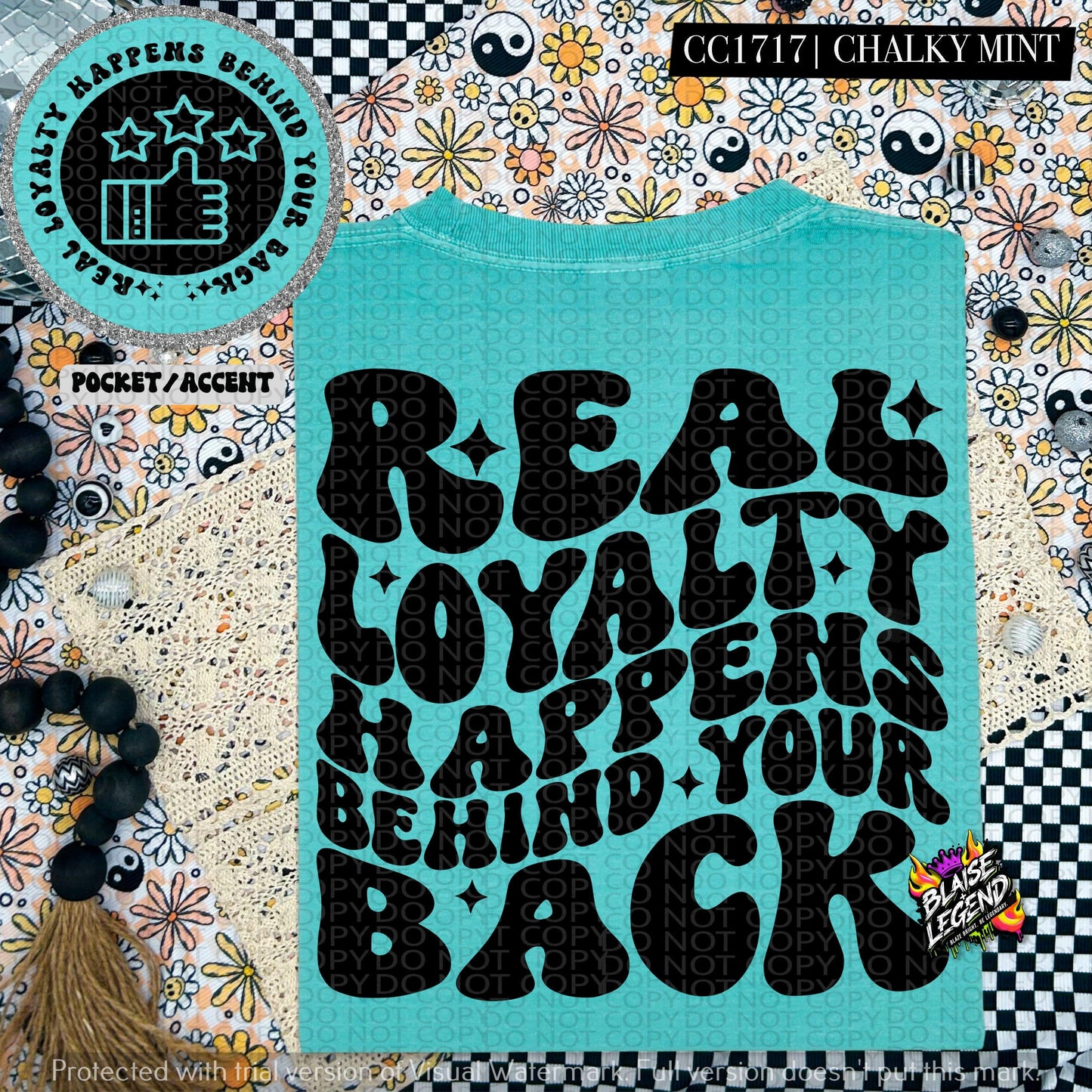 Real Loyalty Happens Behind Your Back Tee – Comfort Colors, Oversized Fit, Bold Statement Shirt