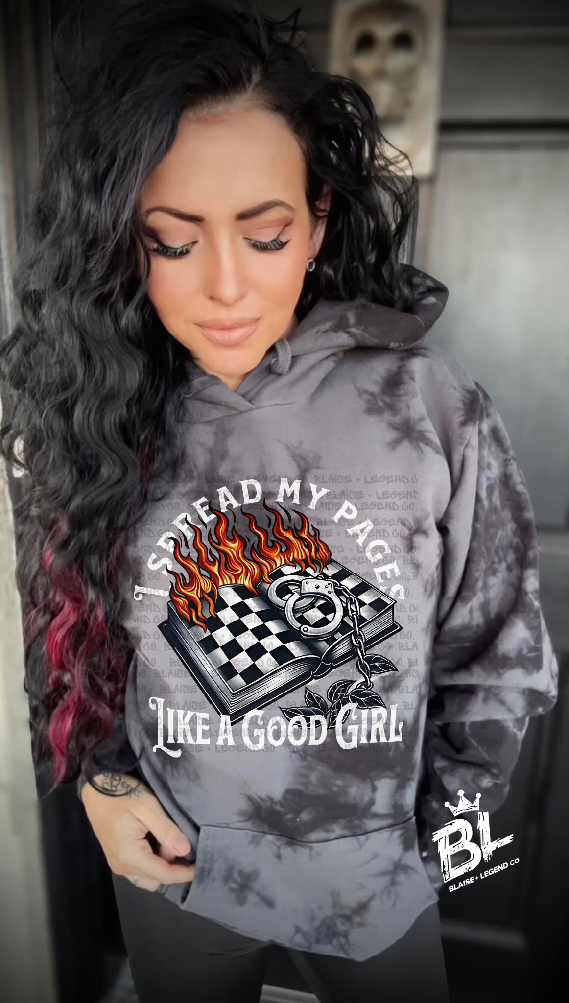 I Spread My Pages Like a Good Girl Hoodie – Bold & Edgy Book Lover Apparel