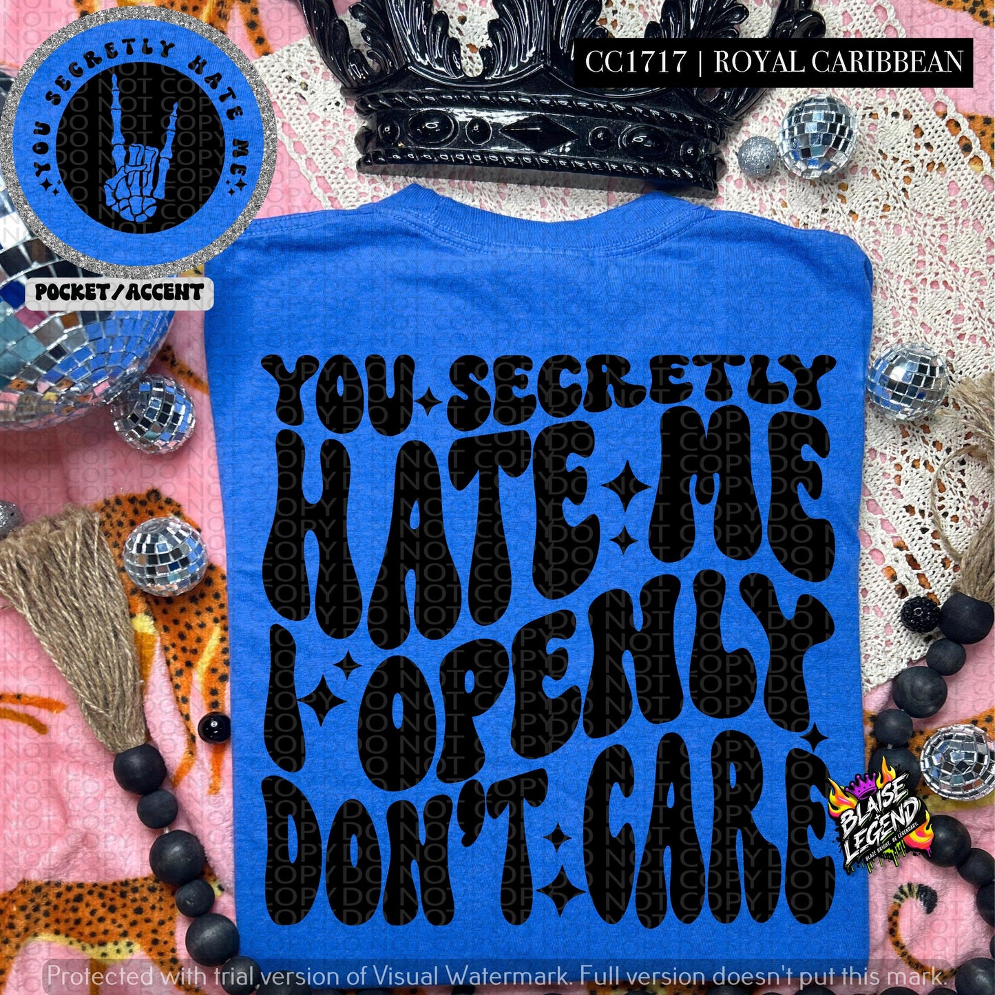 You Secretly Hate Me, and I Openly Don’t Care Tee – Comfort Colors, Oversized Fit, Bold Statement Shirt