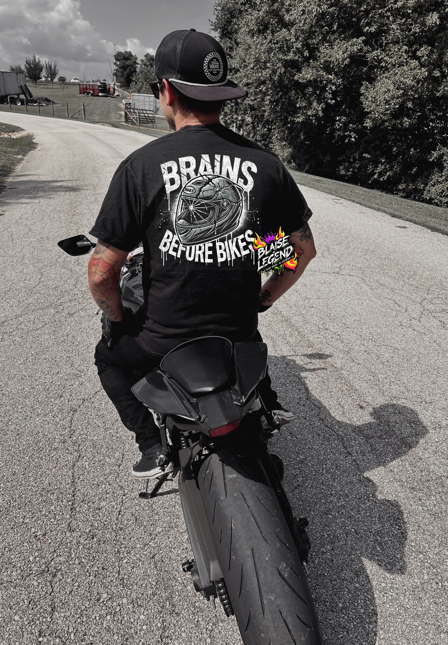 Brains Before Bikes Short Sleeve Shirt