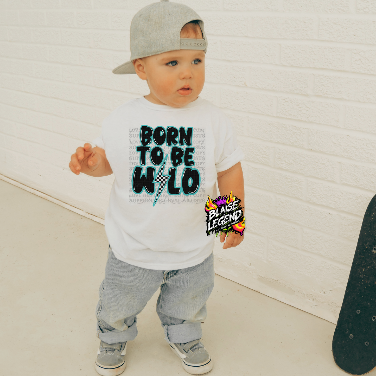 Born to Be Wild Toddler & Youth Tee – Trendy Lightning Bolt Graphic Shirt