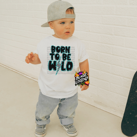 Born to Be Wild Toddler & Youth Tee – Trendy Lightning Bolt Graphic Shirt