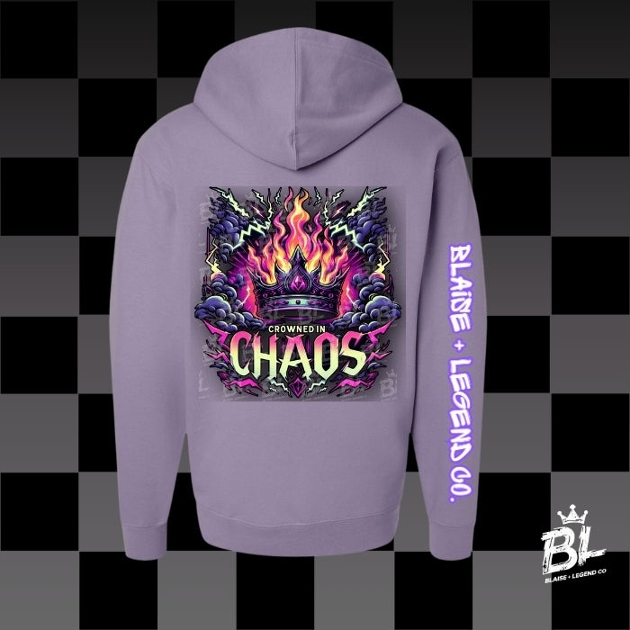 Crowned in Chaos Hoodie – Neon Flames