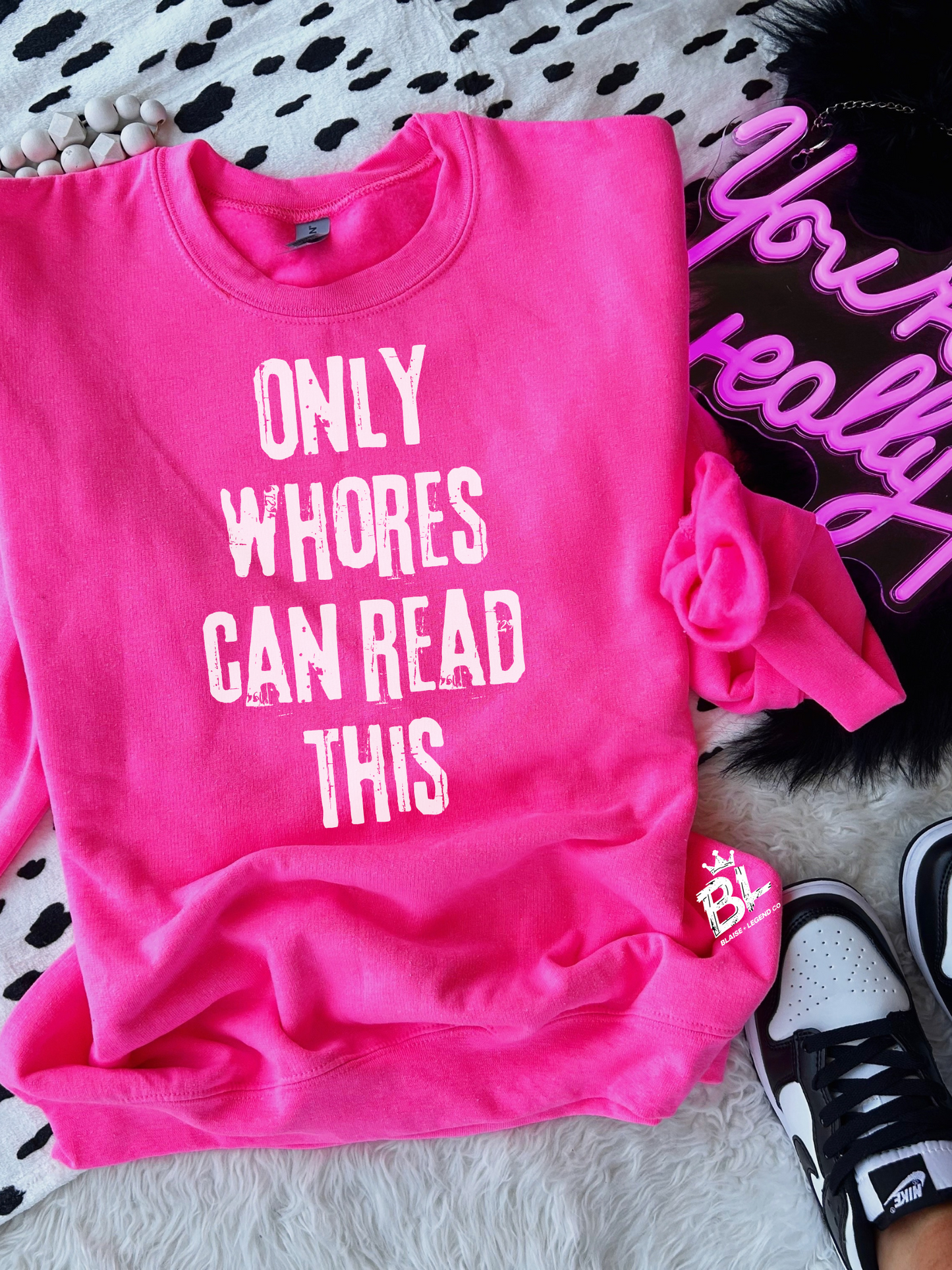 Whores Can Read This Crewneck Sweatshirt