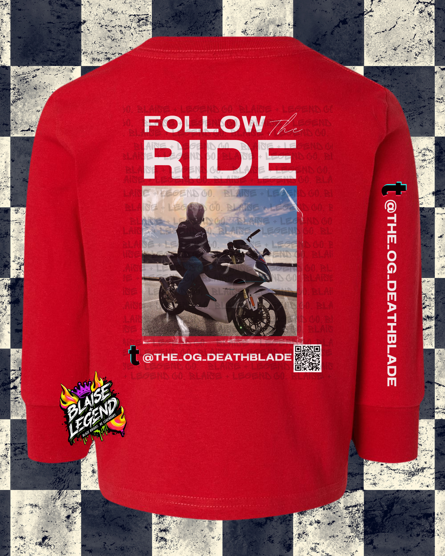 Children's "Follow the Ride" Hoodie with Scannable QR Code - Customizable Design