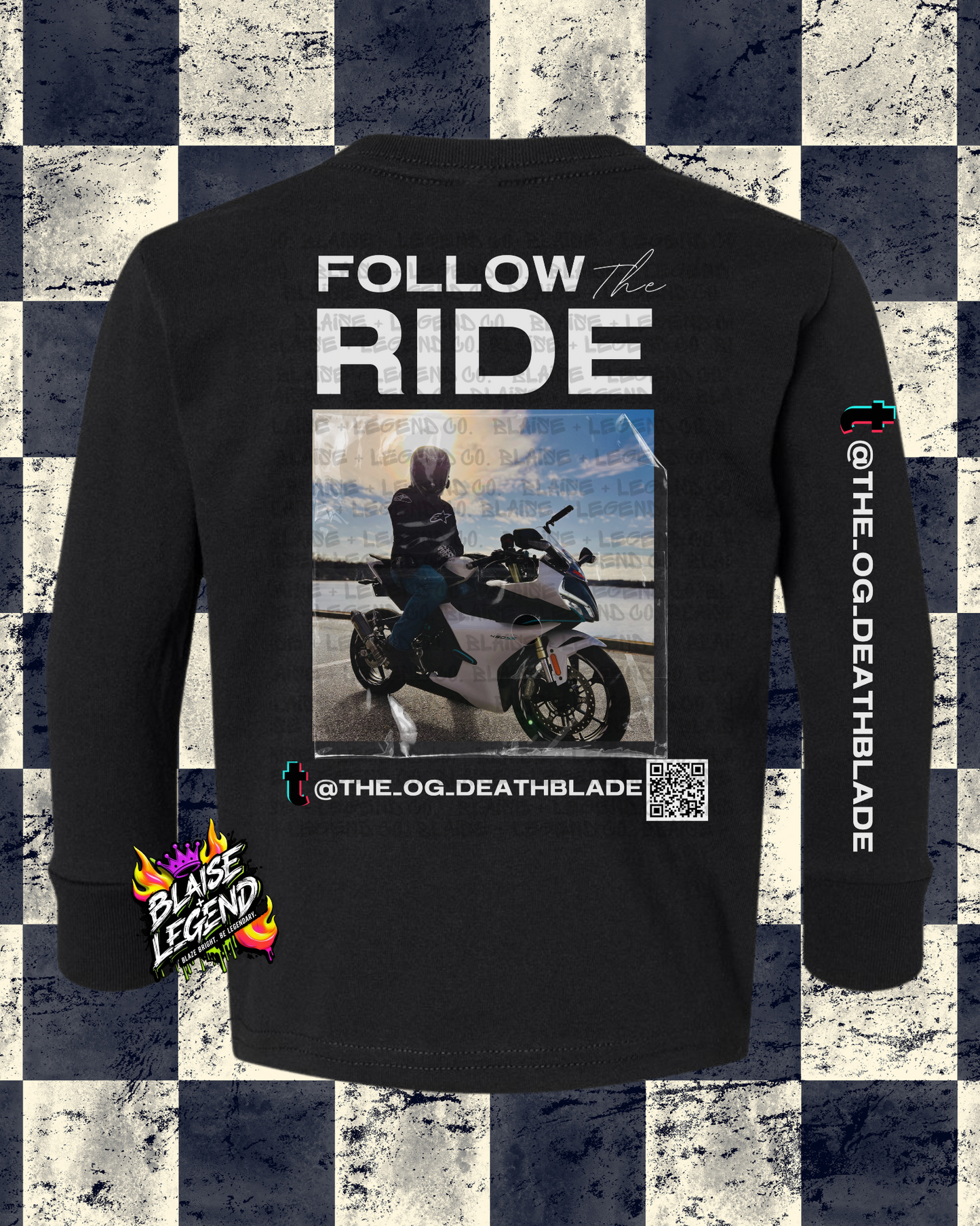 Children's "Follow the Ride" Hoodie with Scannable QR Code - Customizable Design