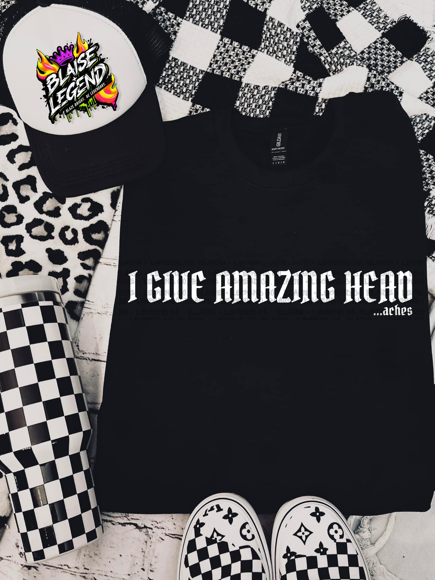 I Give Amazing Head...aches" T-Shirt | Snarky Comfort Colors Graphic Tee