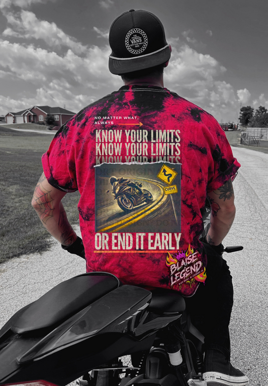 Know Your Limits Motorcycle Safety Shirt – Bold Design for Smart Riders