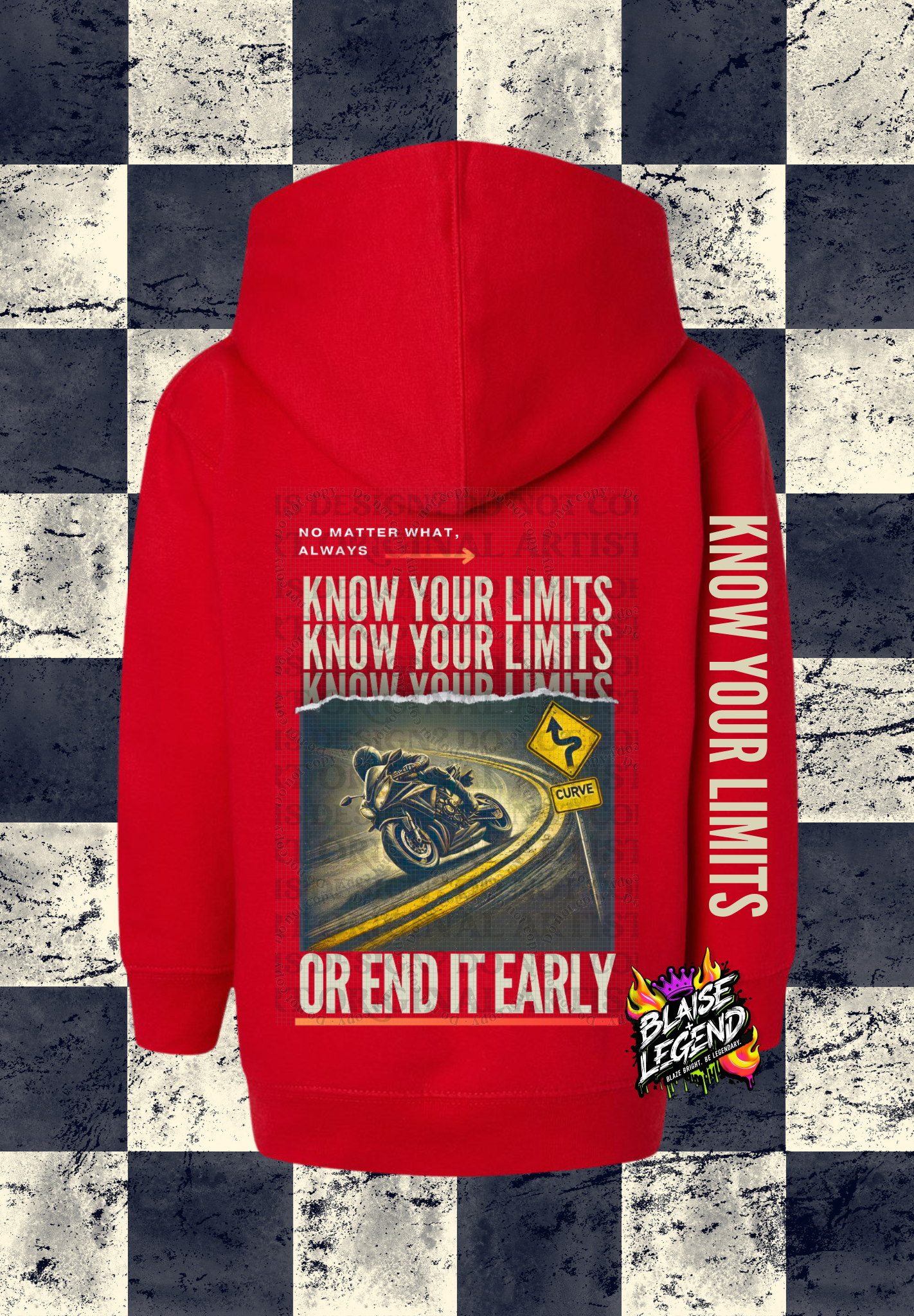 Kids "Know Your Limits" Motorcycle Awareness Hoodie – Stay Safe in Style