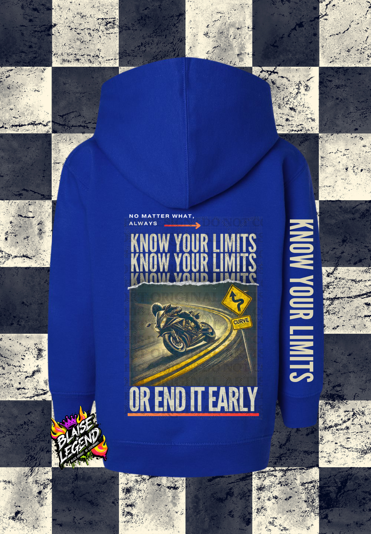 Kids "Know Your Limits" Motorcycle Awareness Hoodie – Stay Safe in Style