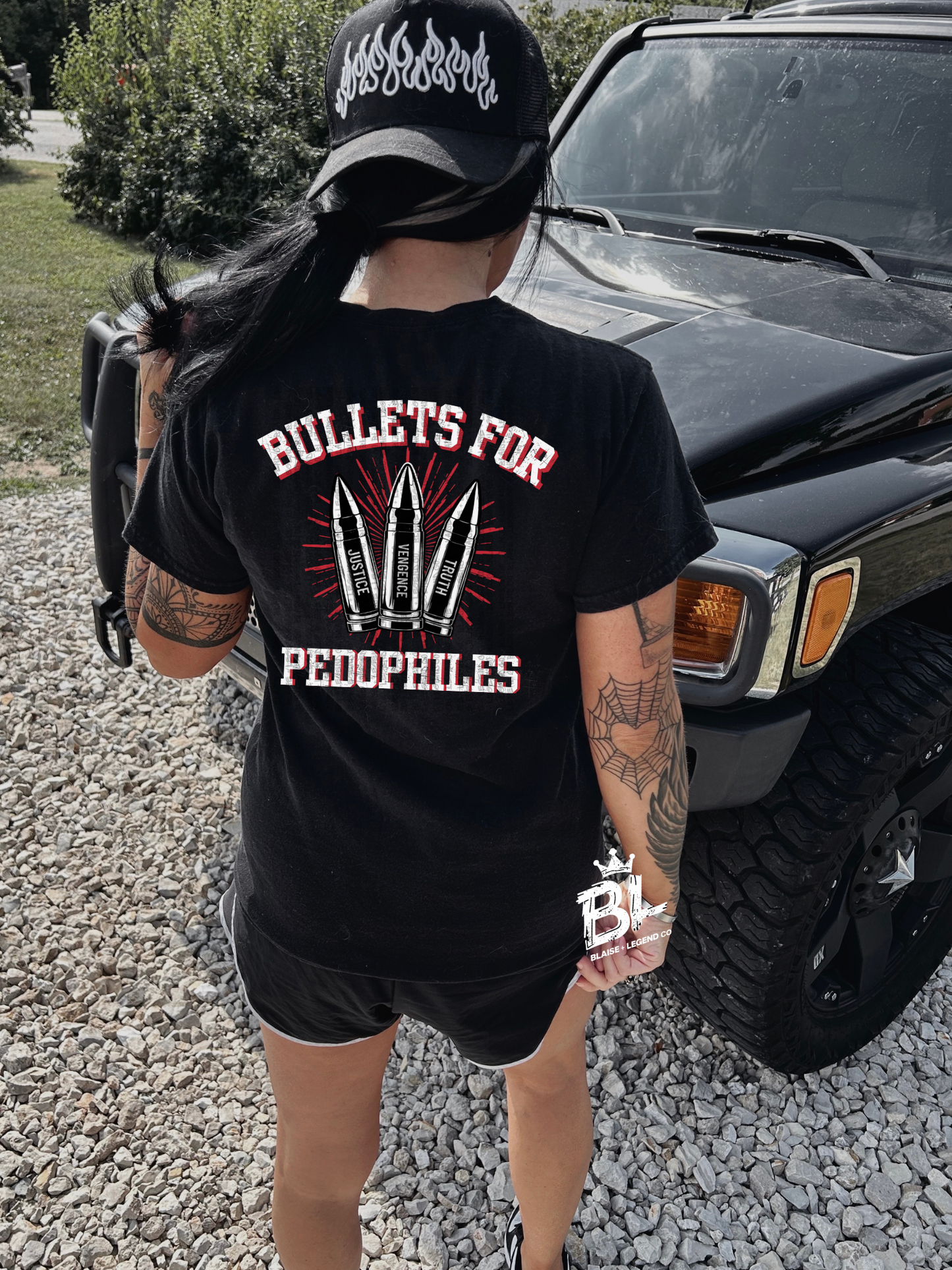 Bullets for Pedophiles Graphic Tee – Edgy Statement Shir