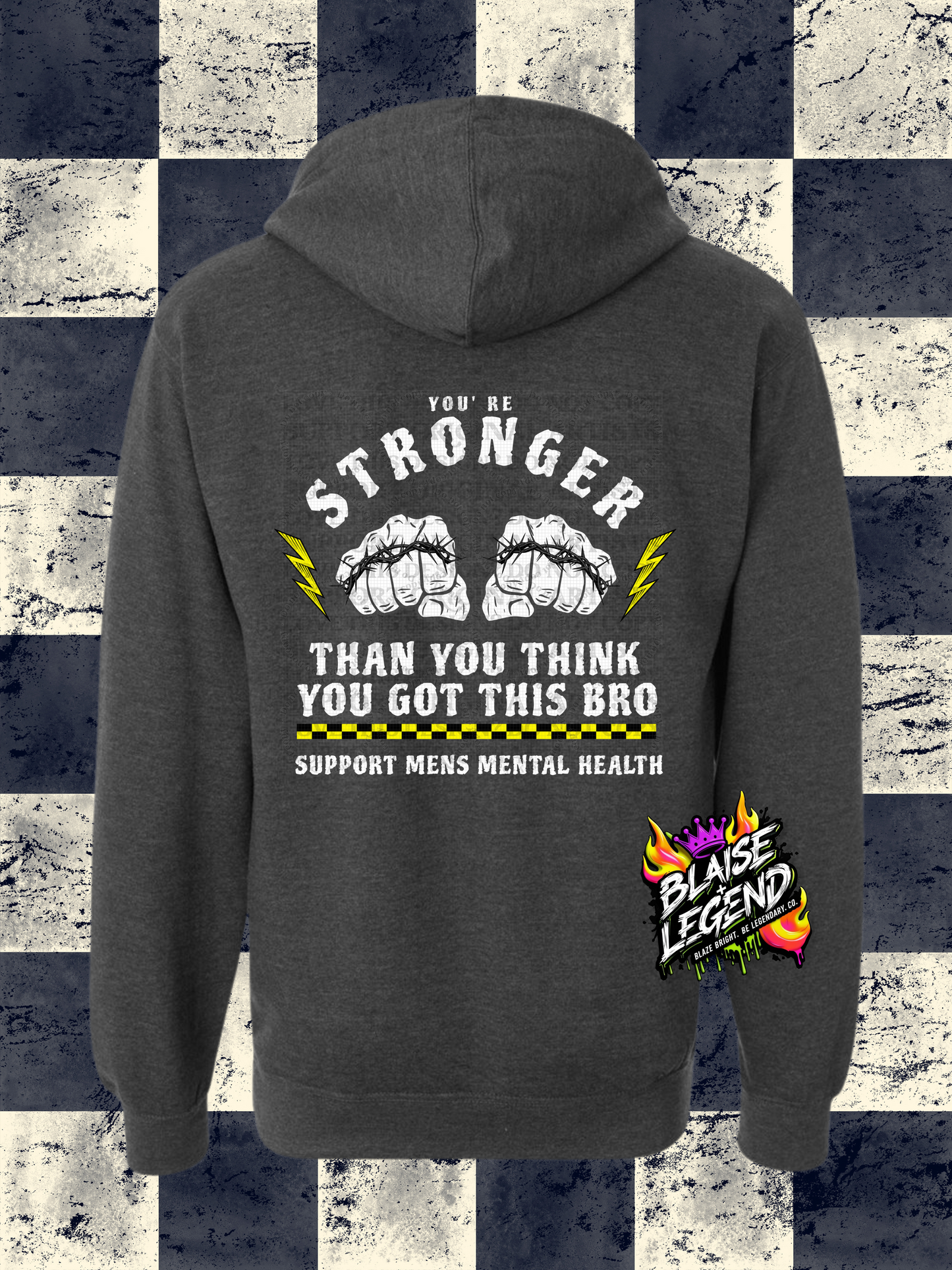 Men's Mental Health Hoodie – You're Stronger Than You Think