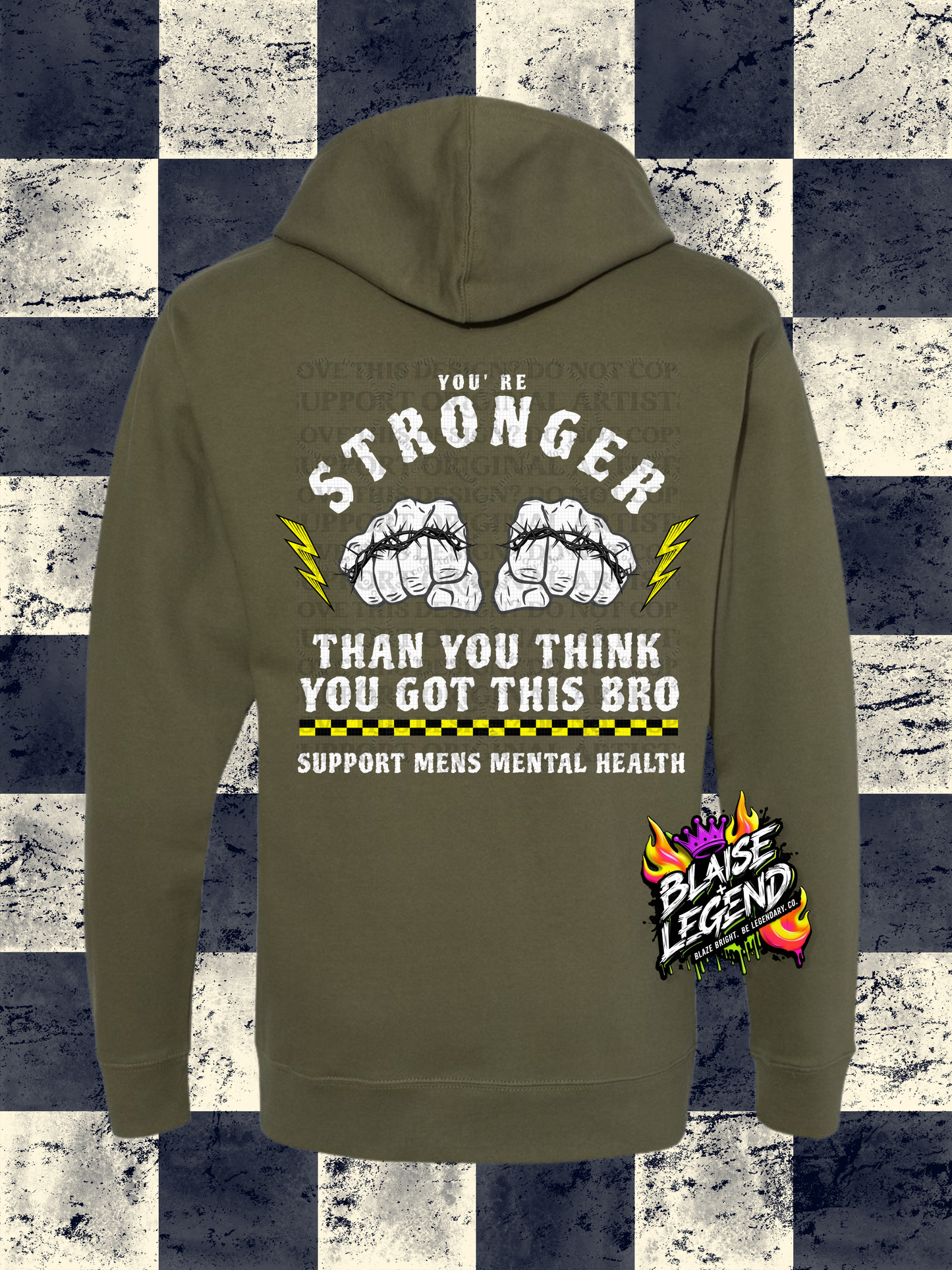 Men's Mental Health Hoodie – You're Stronger Than You Think